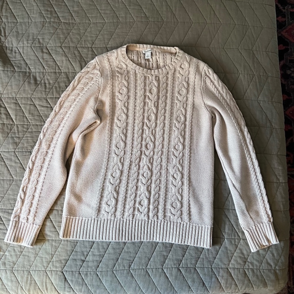 L. L. Bean Cotton Fisherman Sweater